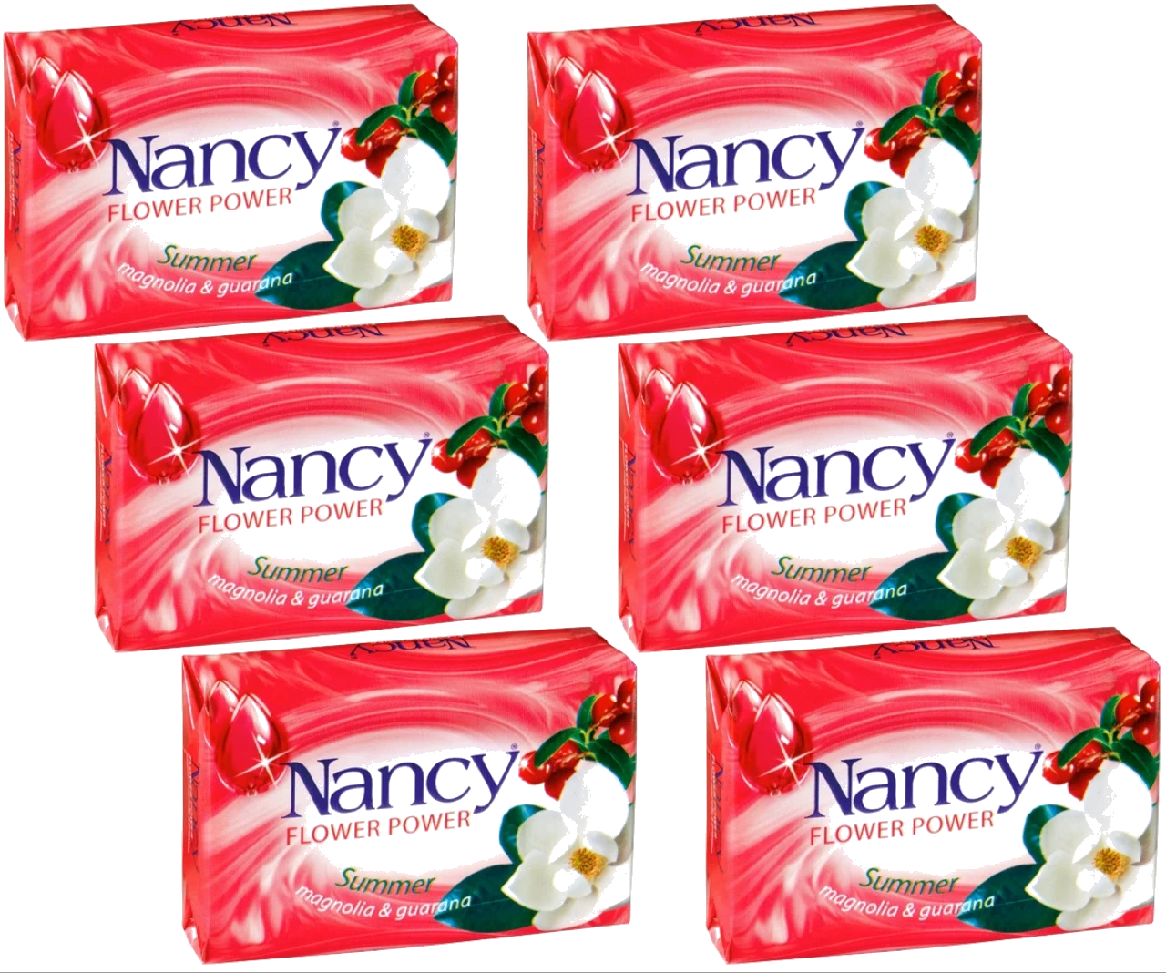 Set 6 x Săpun solid Nancy Flower Power Magnolia & Guarana, 60 g