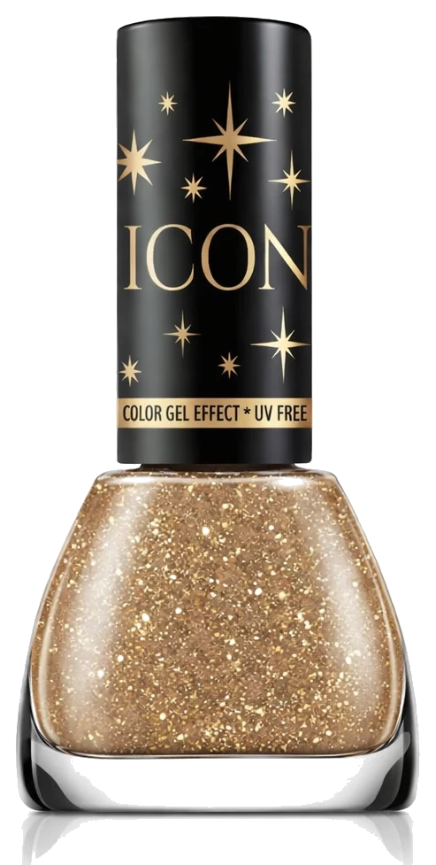 Lac de unghii Revers Icon Glitter Nude, nude cu glitter, 11 ml 258