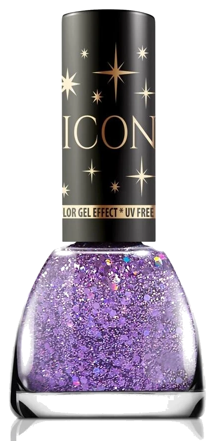 Lac de unghii Revers Icon Glitter Mauve, mov prăfuit cu glitter, 11 ml 256